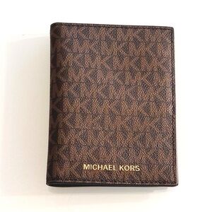 Michael Kors Dark Brown Monogram Card Holder NWOT